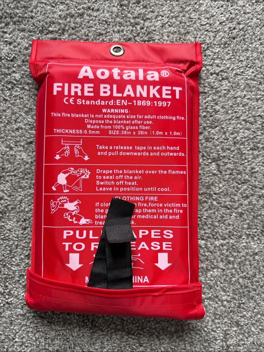 Fire Blanket - Red Safety Blanket